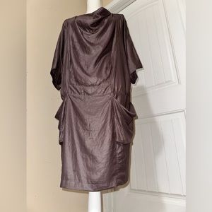 Bcbg Maxazria draped plum purple dress.         Size large